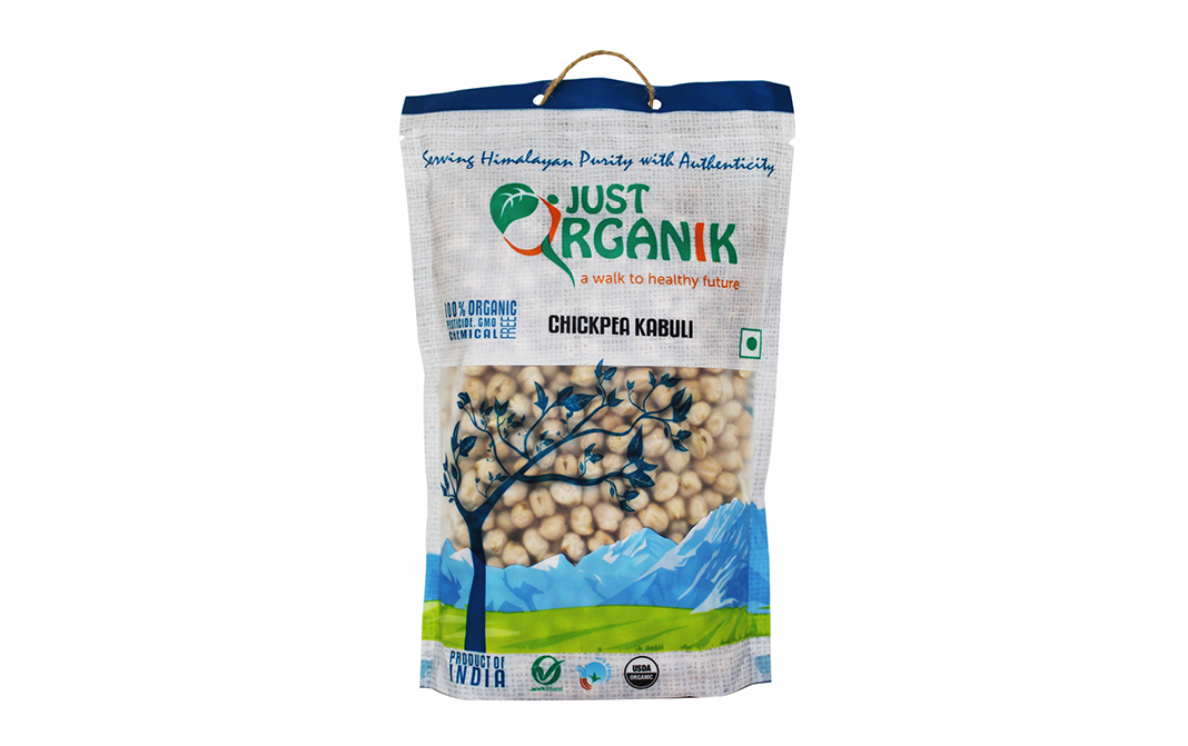 Just Organik Chickpea Kabuli   Pack  500 grams